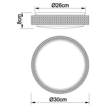 Globo - LED Plafondlamp LED/12W/230V 2700/4200/6500K diameter 30 cm