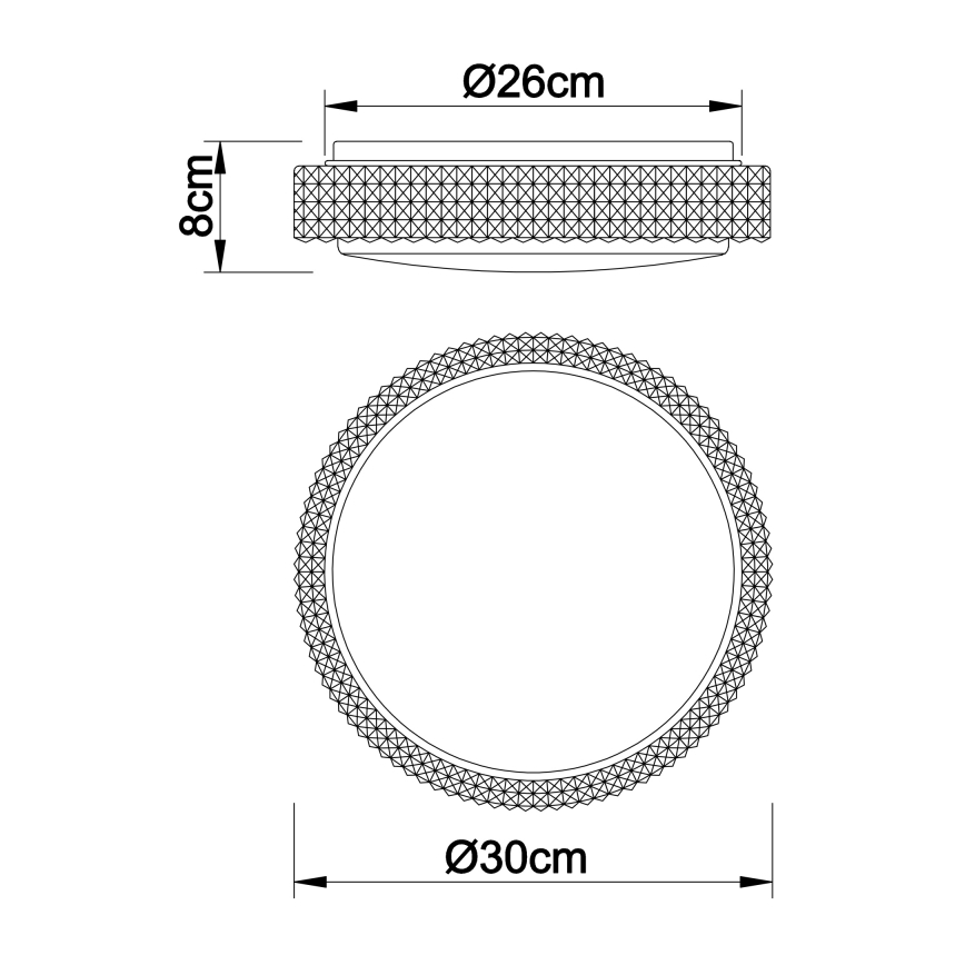Globo - LED Plafondlamp LED/12W/230V 2700/4200/6500K diameter 30 cm