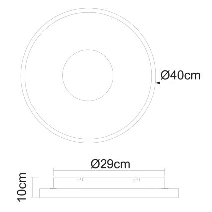 Globo - Dimbare LED plafondlamp LED/30W/230V + afstandsbediening