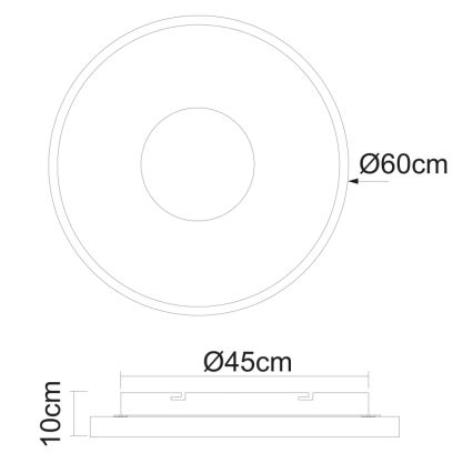 Globo - Dimbare LED plafondlamp LED/42W/230V 2700-6000K + afstandsbediening