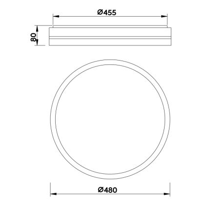 Globo - Dimbare LED plafondlamp LED/40W/230V 2700-6500K + afstandsbediening