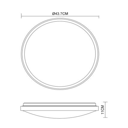 Globo - LED Plafondlamp LED/24W/230V 3000/4500/6000K diameter 43,7 cm