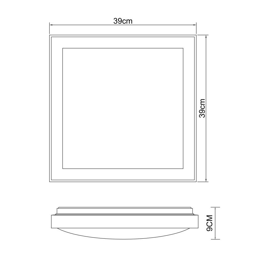 Globo - Plafonnier LED/24W/230V 3000/4500/6000K
