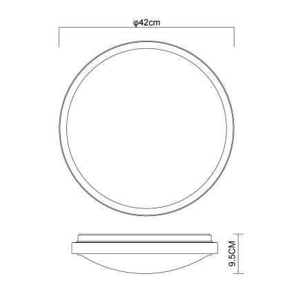 Globo - LED Plafondlamp LED/24W/230V 3000/4500/6000K diameter 42 cm