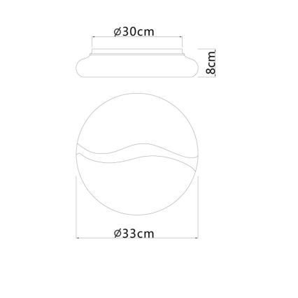 Globo - Plafonnier LED/24W/230V 3000/4200/6000K d. 33 cm