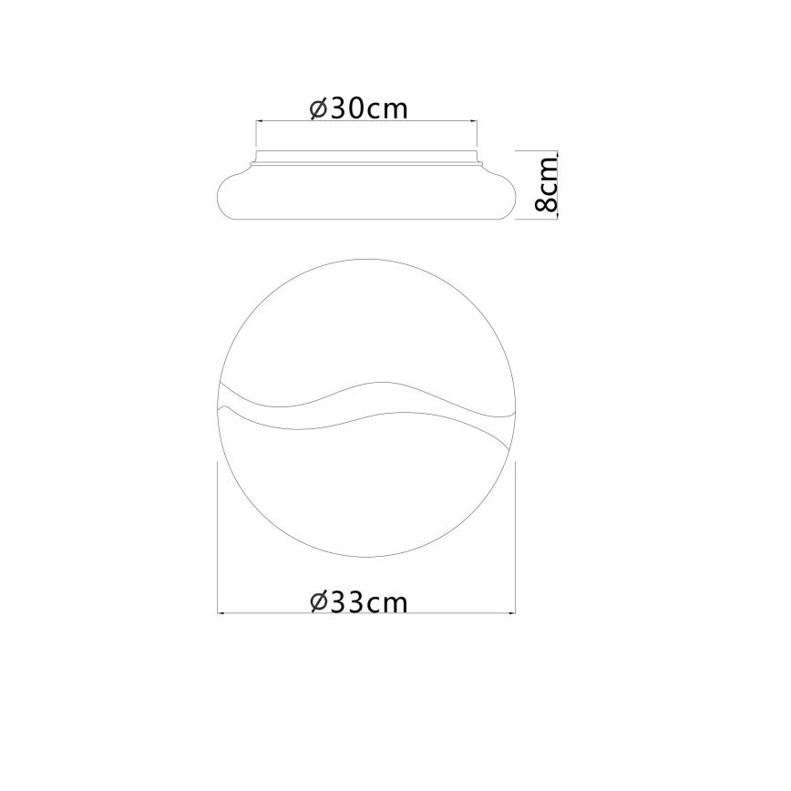 Globo - Plafonnier LED/24W/230V 3000/4200/6000K d. 33 cm
