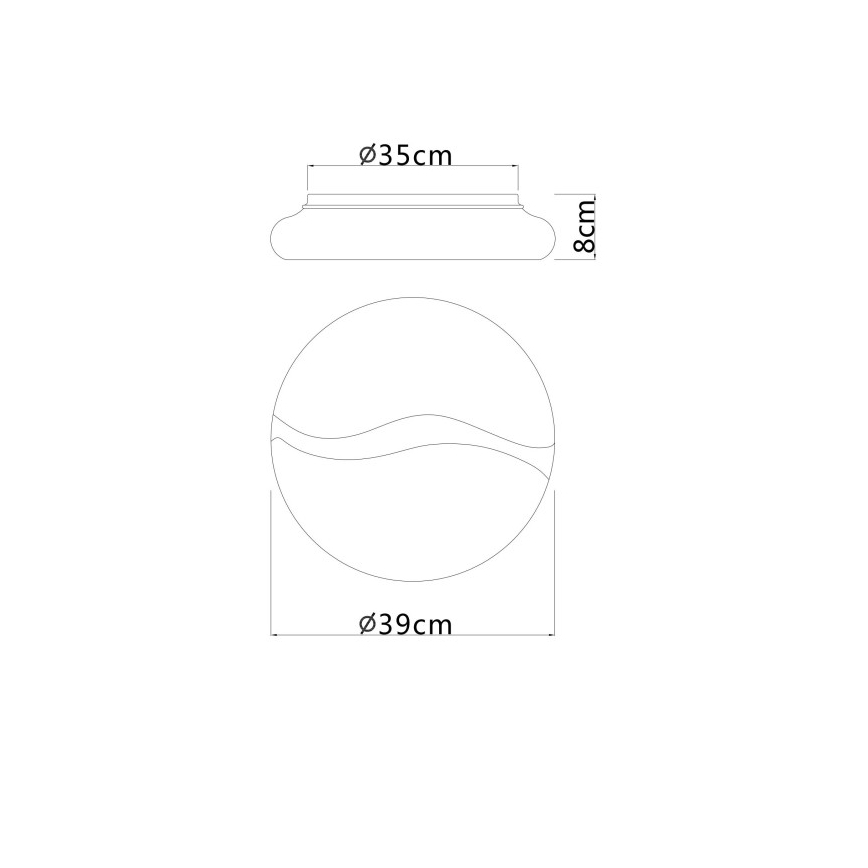 Globo - LED Plafondlamp LED/24W/230V 3000/4200/6000K Ø 39 cm