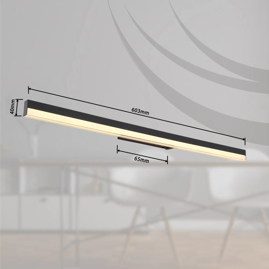 Globo - LED wand verlichting LED/18W/230V 3000/6000K 80 cm zwart
