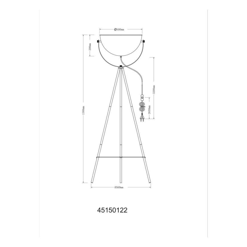 Globo - Lampadaire sur pied 1xE27/40W/230V