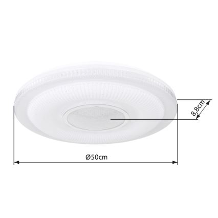 Globo - Plafonnier LED dimmable LED/30W/230V 3000-6500K Ø 50 cm blanc Wi-Fi Tuya + télécommande