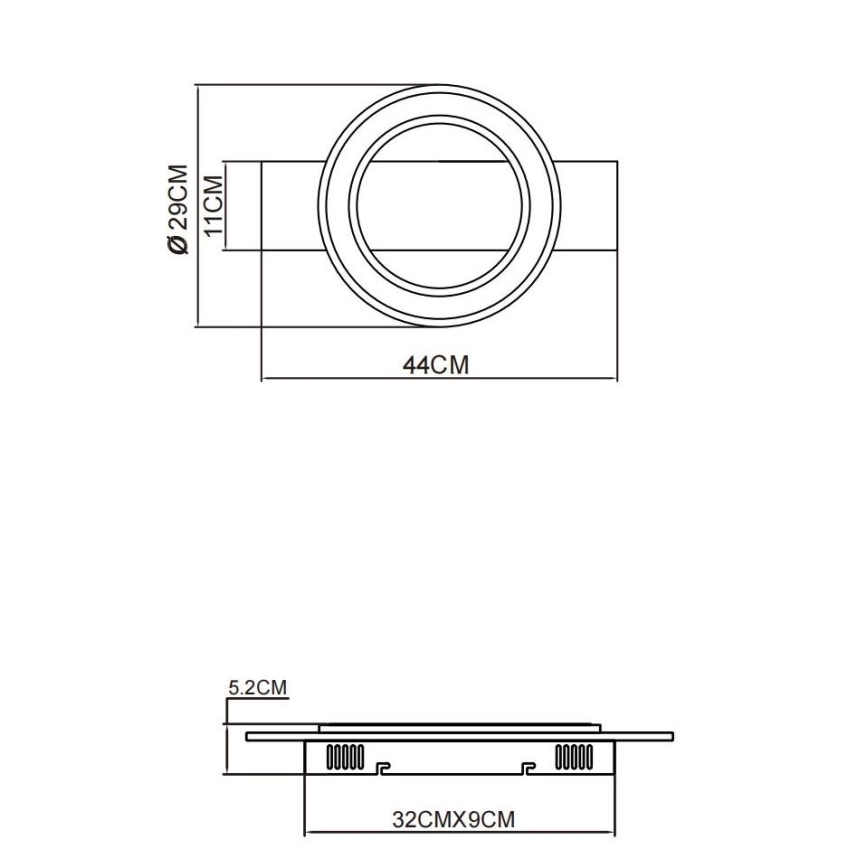 Globo - LED Plafondlamp LED/18W/230V bruin