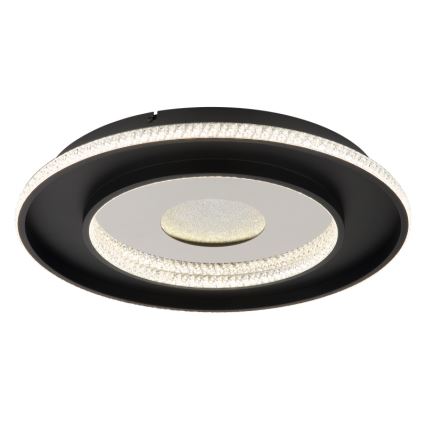 Globo - LED dimbare plafondlamp LED/30W/230V 2700-6500K Ø 52,5 cm zwart + afstandsbediening
