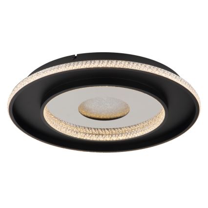 Globo - LED dimbare plafondlamp LED/30W/230V 2700-6500K Ø 52,5 cm zwart + afstandsbediening