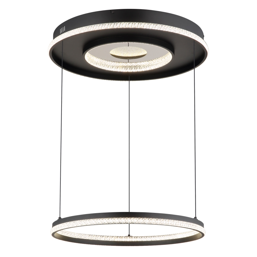 Globo - LED dimbare hanglamp aan kabel LED/54W/230V 2700-6500K Ø 60 cm zwart + afstandsbediening