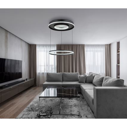 Globo - Lustre LED dimmable sur câble LED/54W/230V 2700-6500K Ø 60 cm noir + télécommande