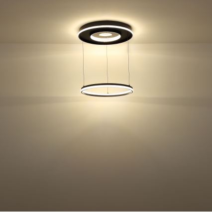 Globo - Lustre LED dimmable sur câble LED/54W/230V 2700-6500K Ø 60 cm noir + télécommande