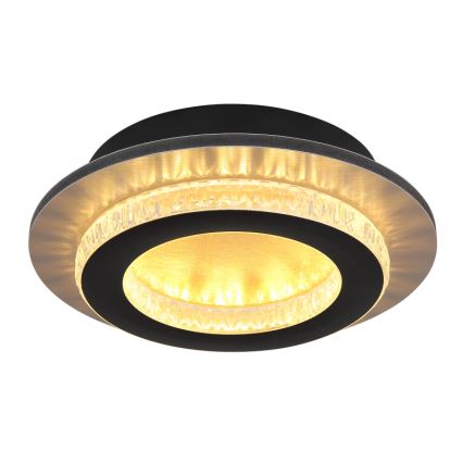 Globo - LED-plafondlamp 12W/230V 3000/4000/6500K Ø 20 cm zwart