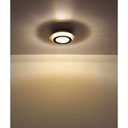 Globo - LED-plafondlamp 12W/230V 3000/4000/6500K Ø 20 cm zwart