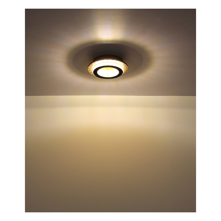 Globo - LED-plafondlamp 12W/230V 3000/4000/6500K Ø 20 cm zwart
