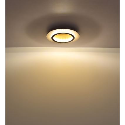 Globo - LED plafondlamp LED/24W/230V 3000/4000/6500K Ø 35 cm zwart