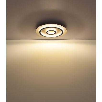 Globo - Dimbare LED-plafondlamp LED/40W/230V 3000-6500K Ø 45 cm zwart + afstandsbediening