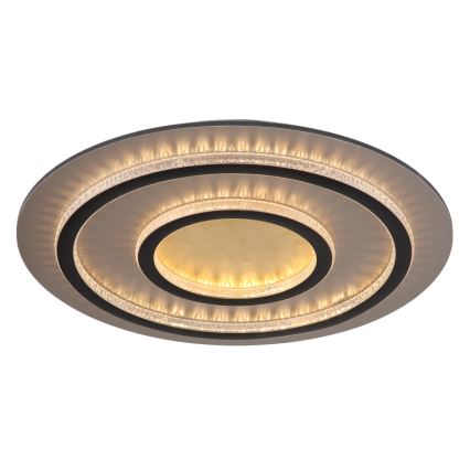 Globo - LED-dimbare plafondlamp LED/60W/230V 3000-6500K Ø 55 cm zwart + afstandsbediening