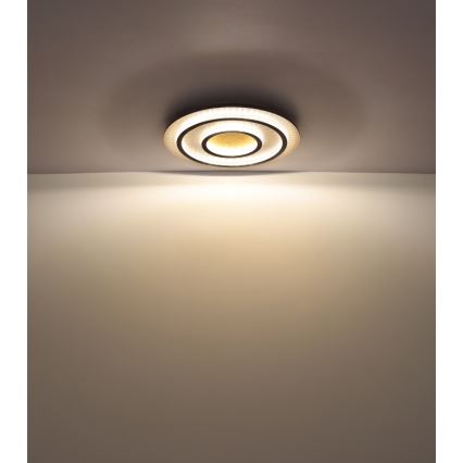Globo - LED-dimbare plafondlamp LED/60W/230V 3000-6500K Ø 55 cm zwart + afstandsbediening