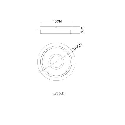 Globo - LED plafondlamp LED/8W/230V 3000K Ø 16 cm