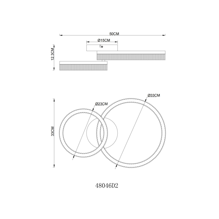Globo - LED-plafondlamp LED/24W/230V 3000K 33x50 cm