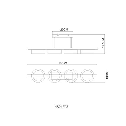 Globo - LED opbouwplafondlamp LED/24W/230V 3000K
