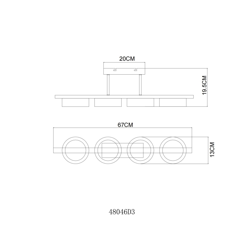 Globo - LED opbouwplafondlamp LED/24W/230V 3000K