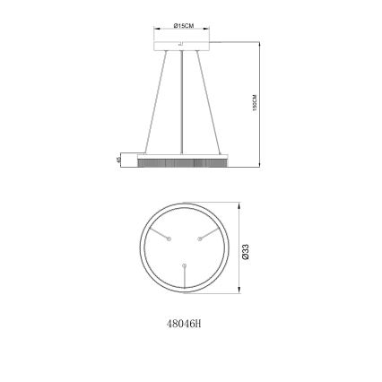 Globo - LED-hanglamp aan kabel LED/16W/230V 3000K