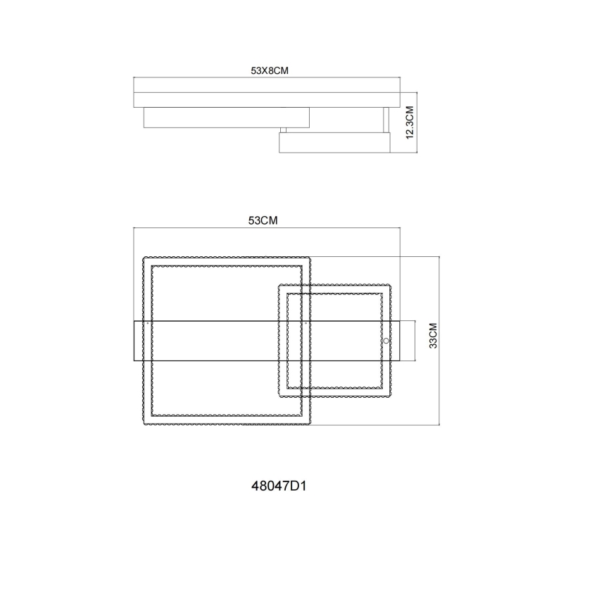 Globo - LED plafondlamp LED/24W/230V 3000K 33x53 cm