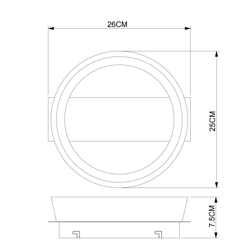 Globo - Plafonnier LED/12W/230V 3000K 26x25 cm