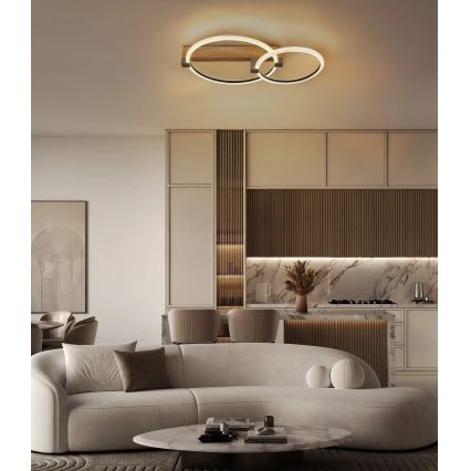 Globo - LED Plafondlamp LED/24W/230V 3000K 58x38 cm beige