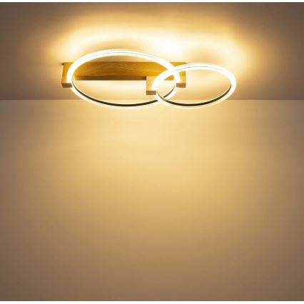 Globo - LED Plafondlamp LED/24W/230V 3000K 58x38 cm beige