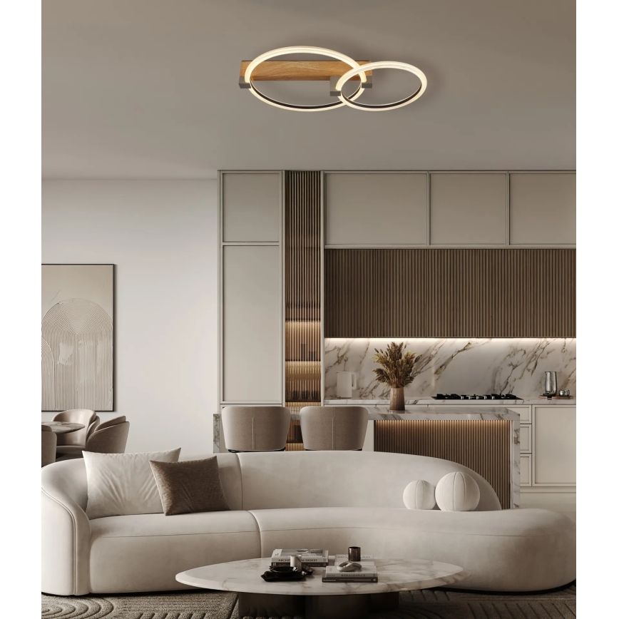 Globo - Plafonnier LED 24W/230V 3000K 58x38 cm beige