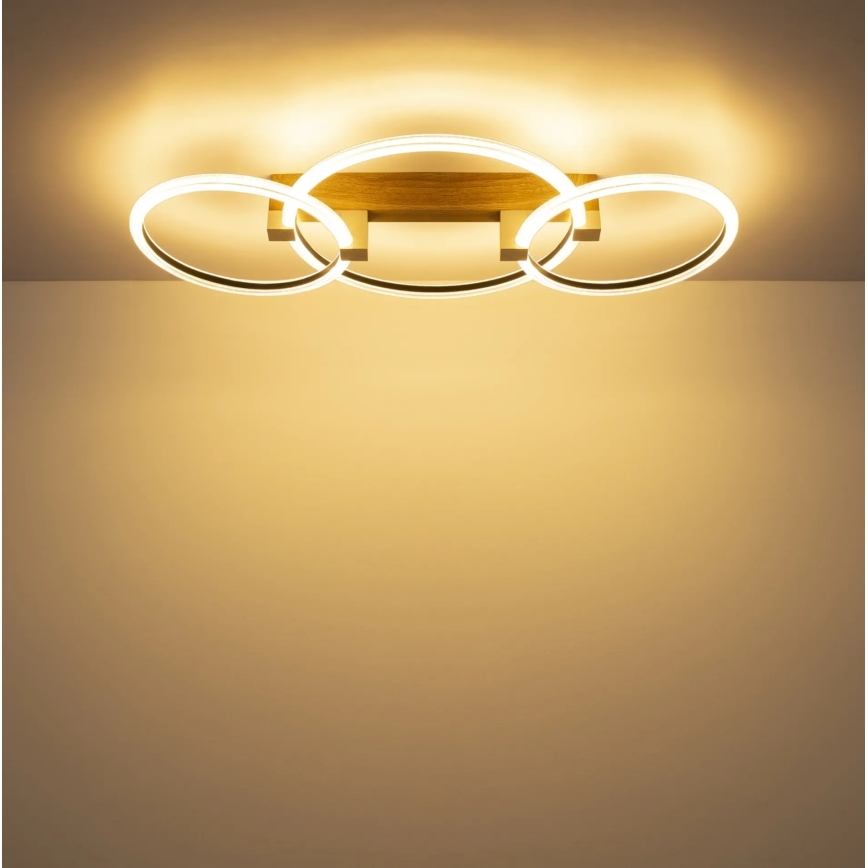 Globo - Plafonnier LED/40W/230V 3000K 76,1x38 cm marron