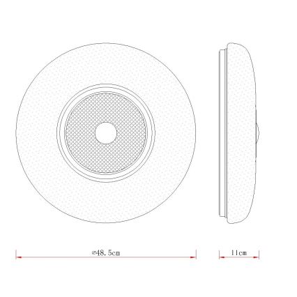 Globo - LED plafondlamp LED/36W/230V 2700/4000/6000K Ø 48,5 cm wit