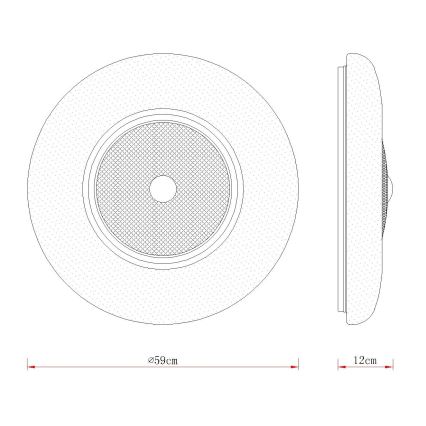 Globo - Plafonnier LED 48W/230V 2700/4000/6000K Ø 59 cm blanc