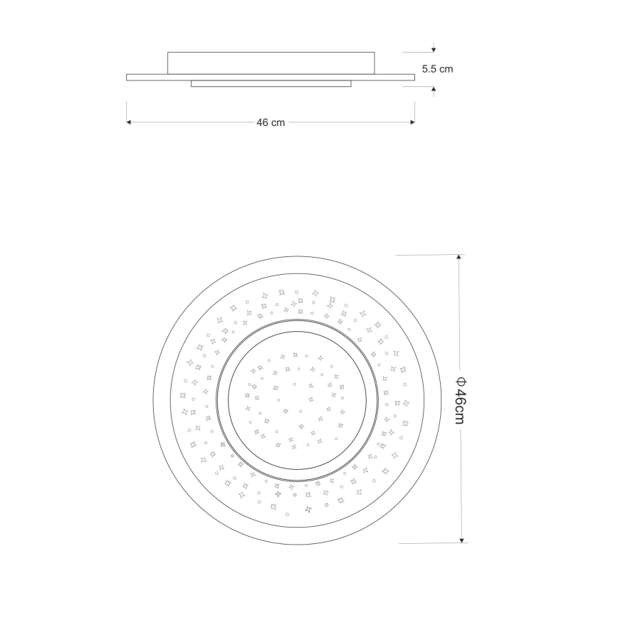Globo - LED dimbare plafondlamp LED/44W/230V 2700-6000K + afstandsbediening