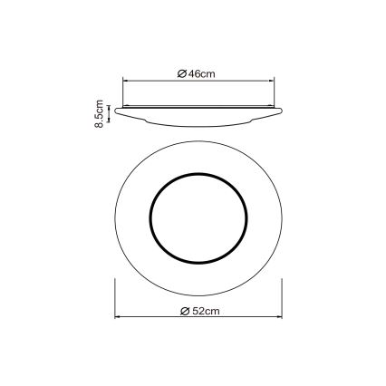 Globo - LED Plafondlamp LED/24W/230V 3000/4500/6500K