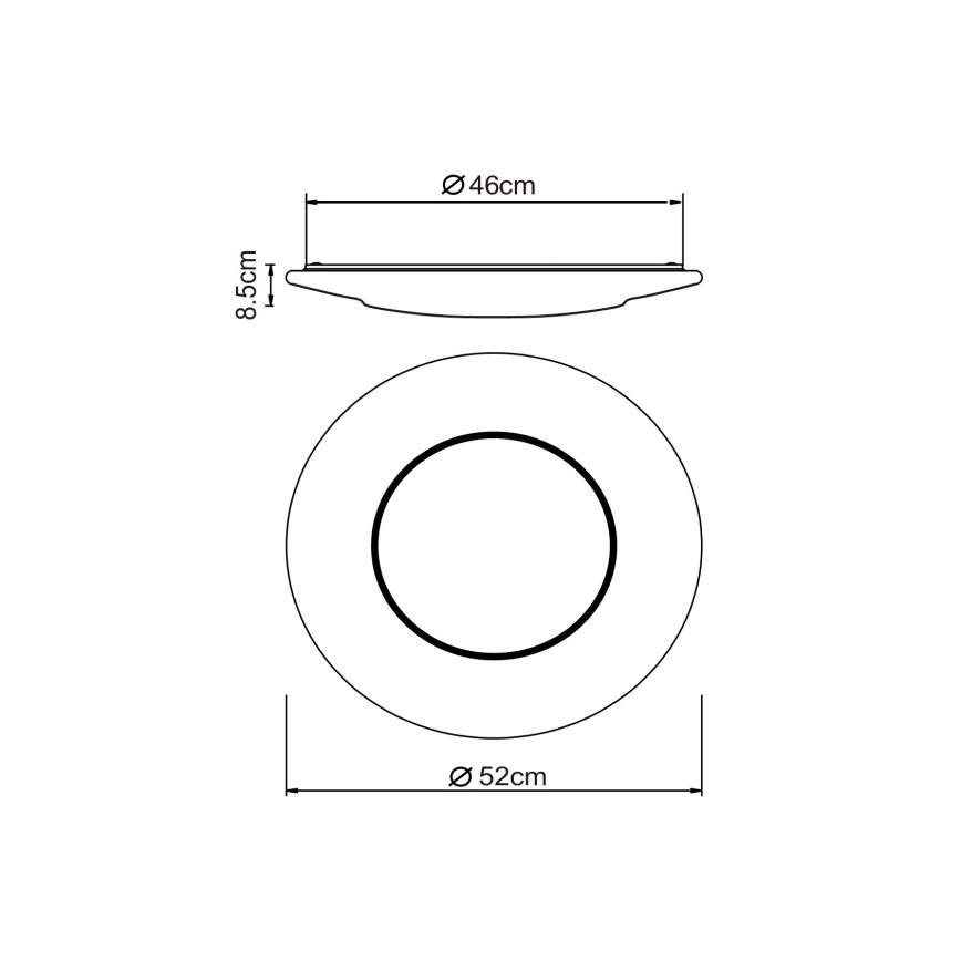 Globo - LED Plafondlamp LED/24W/230V 3000/4500/6500K