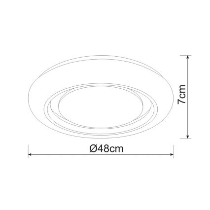 Globo - Dimbare LED plafondlamp LED/28W/230V + afstandsbediening