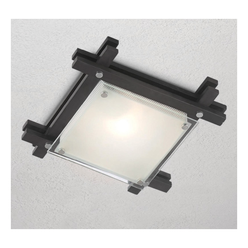 Globo - Plafondlamp 1xE27/60W/230V grenen