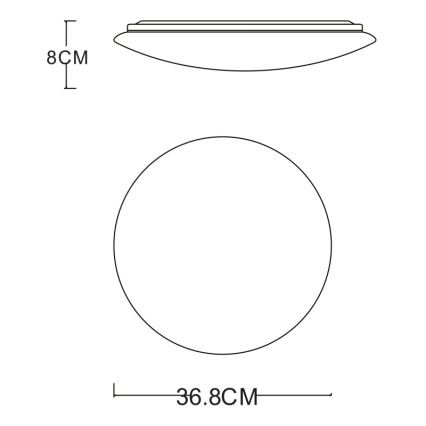 GLOBO - Plafonnier LED/24W/230V