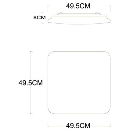 Globo - LED dimbare plafondlamp LED/40W/230V 2700-6500K Ø 50 cm Wi-Fi Tuya + afstandsbediening