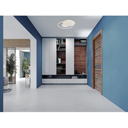 Globo - Plafonnier LED dimmable 50 W / 230 V, 2700–6000 K, Wi‑Fi Tuya, 46 x 54,5 cm + télécommande