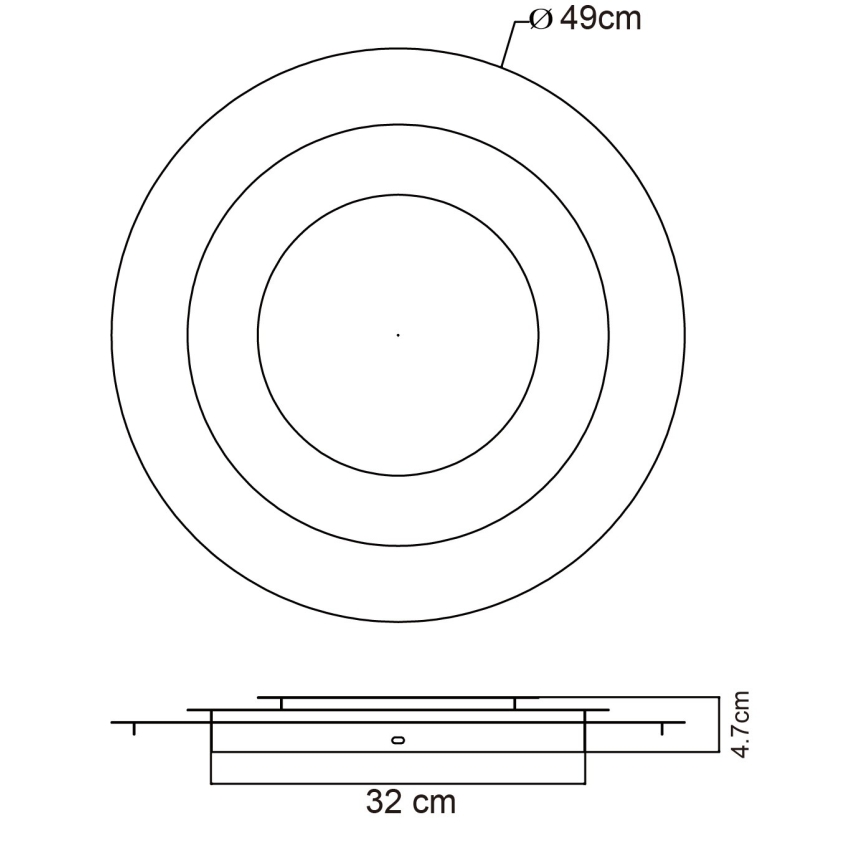 Globo - LED plafondlamp LED/40W/230V 3000K Ø 49 cm goud