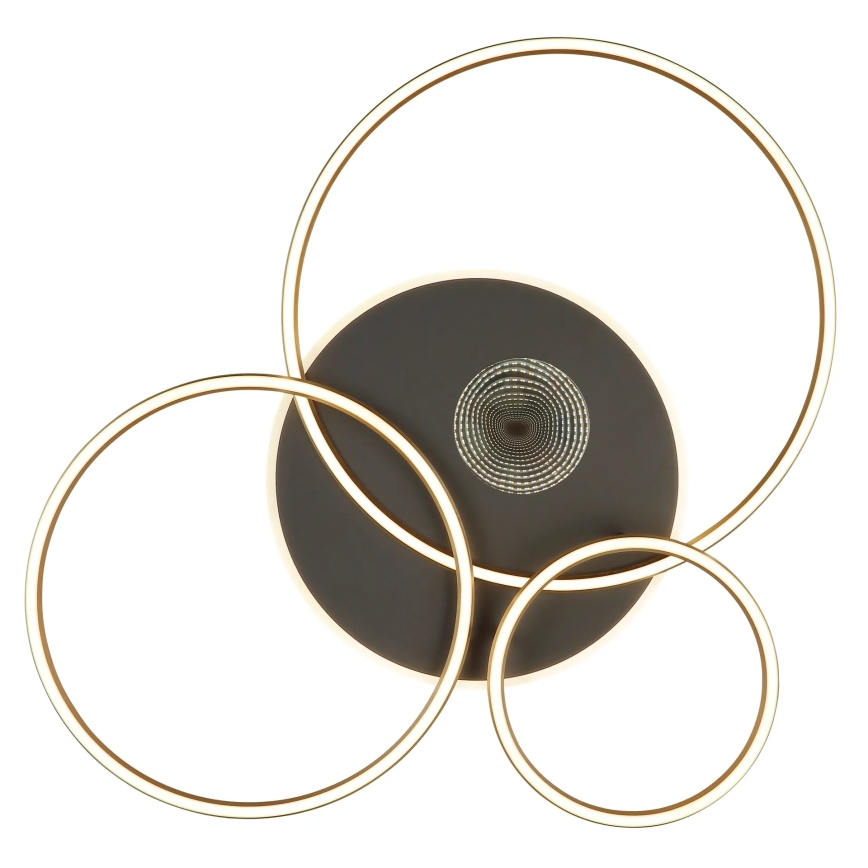 Globo - Dimbare LED plafondlamp LED/54W/230V 2700-6500K 90x70 cm antraciet/goud + afstandsbediening